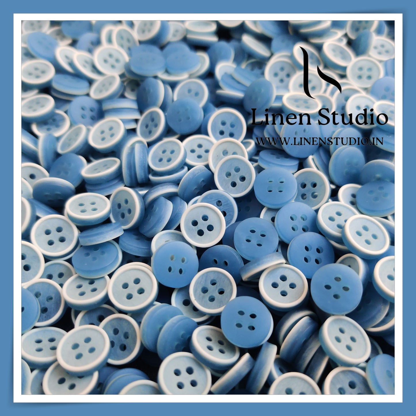 Round Rim 4 Hole Twin Colour Shirt Buttons - P34C SG006 18L