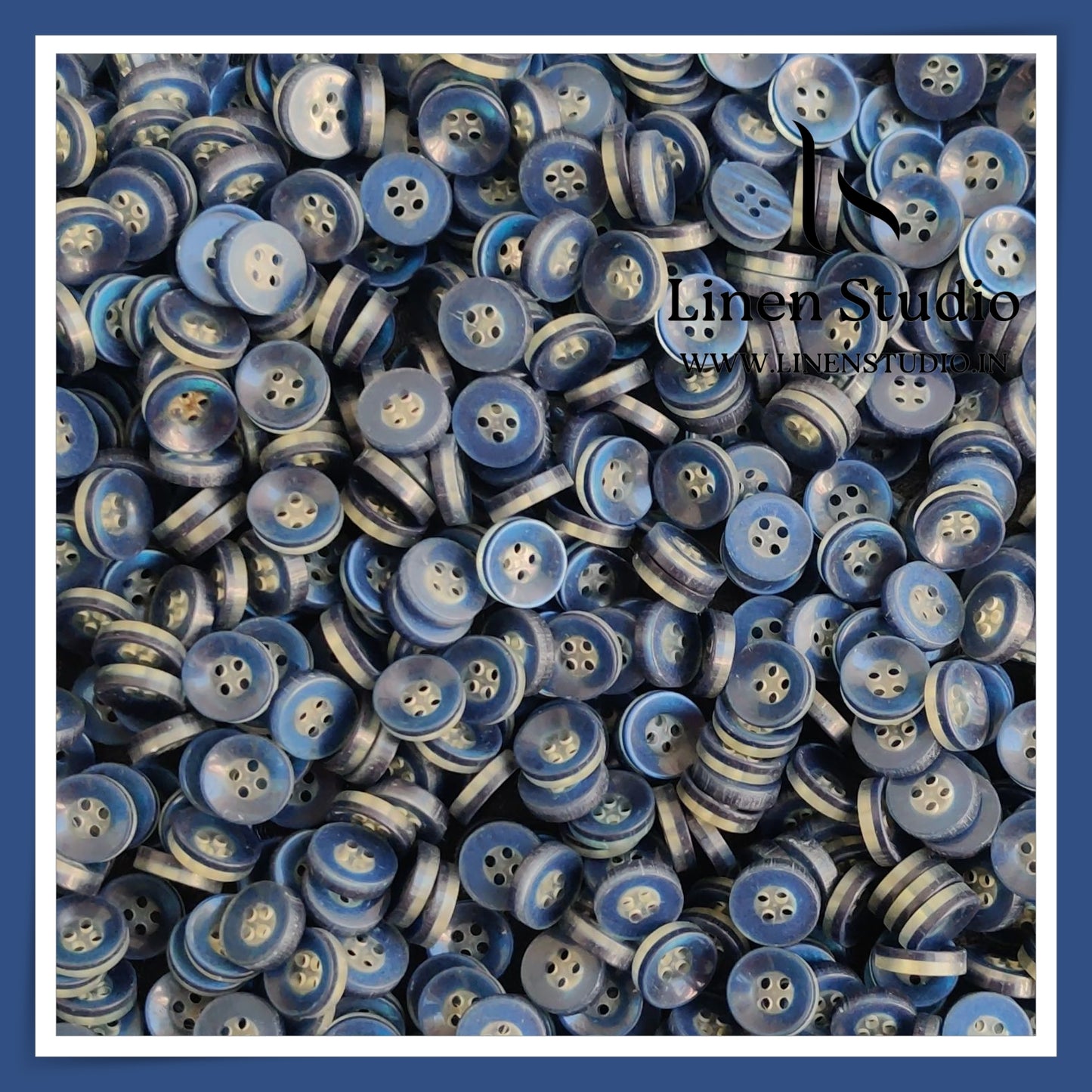 Round Rim 4 Hole Single Tone Shirt Buttons - P34C SG023 18L