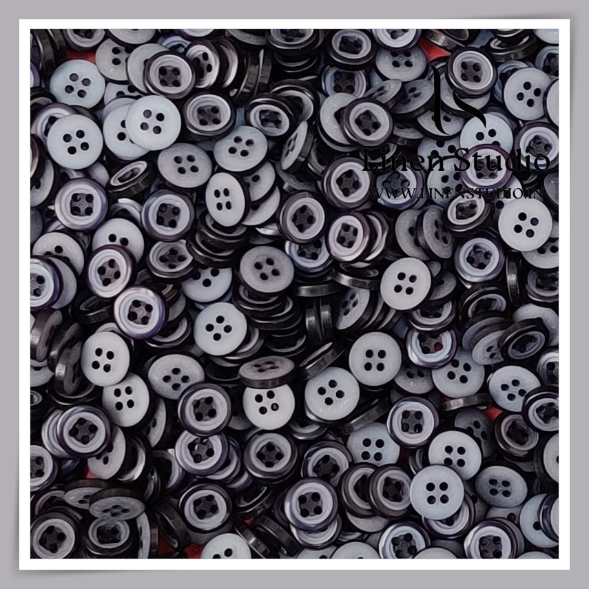 Round Rim 4 Hole Twin Colour Shirt Buttons - P34F SG032 16L