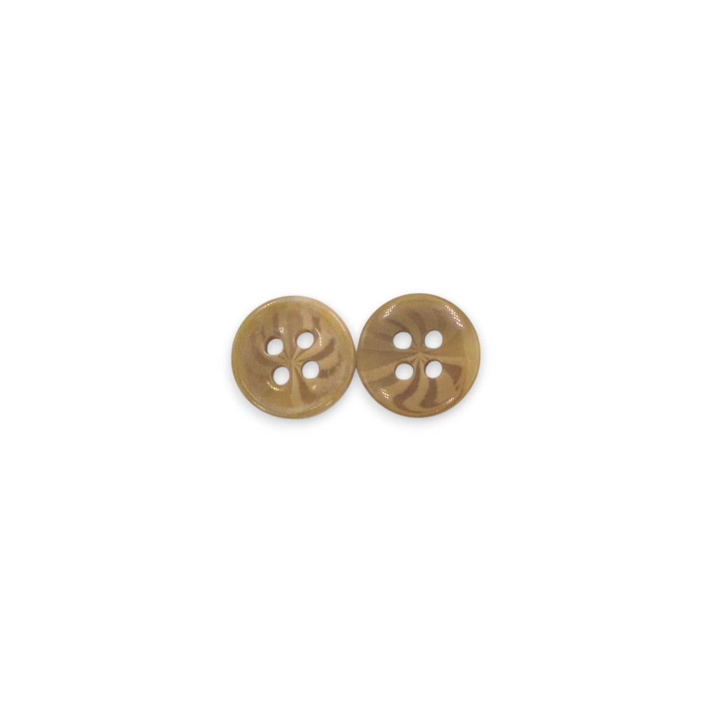 Round Rim 4 Hole Sand Dual Colour Fancy Shirt Buttons