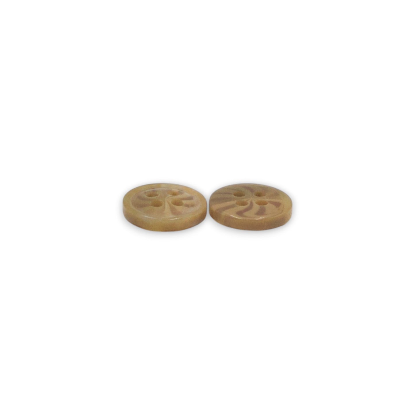 Round Rim 4 Hole Sand Dual Colour Fancy Shirt Buttons