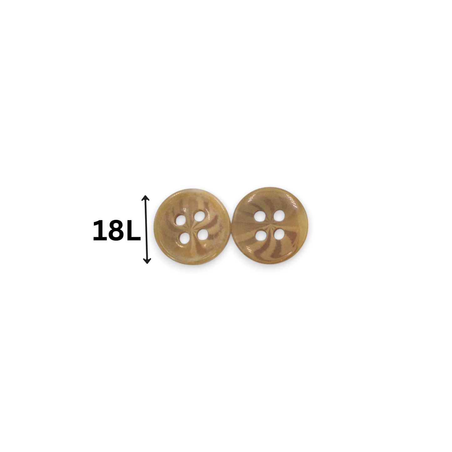 Round Rim 4 Hole Sand Dual Colour Fancy Shirt Buttons