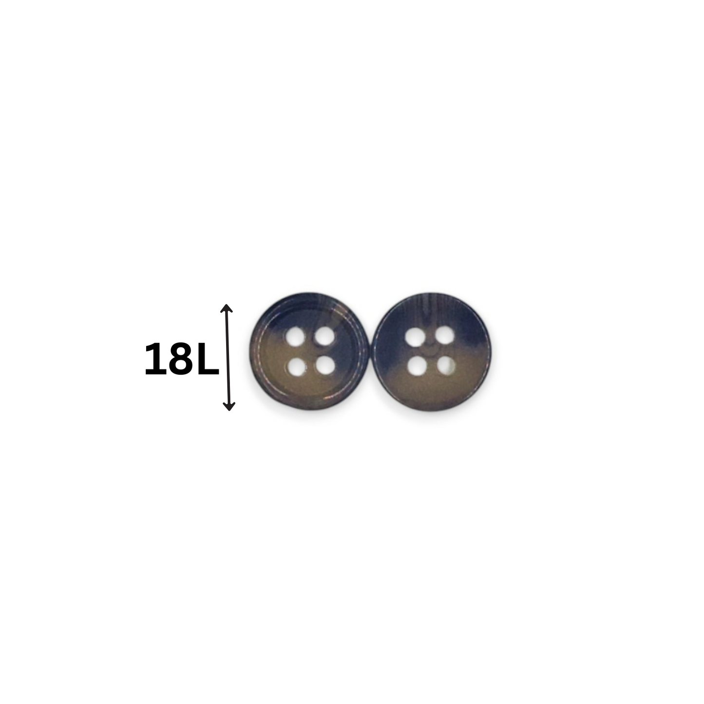 Round Rim 4 Hole Dark Blue with Sand Dual Colour Fancy Shirt Buttons