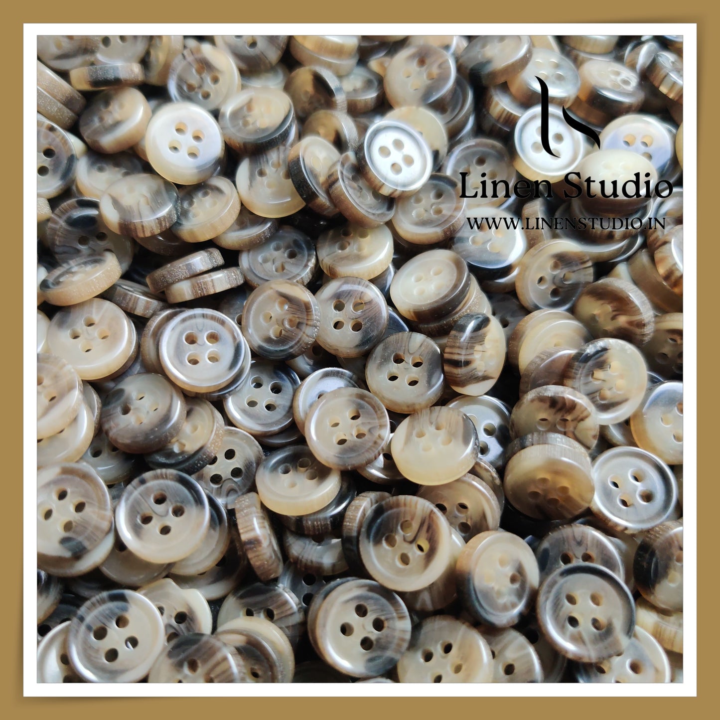 Round Rim 4 Hole Rod Shirt Buttons - P37J SG026 18L