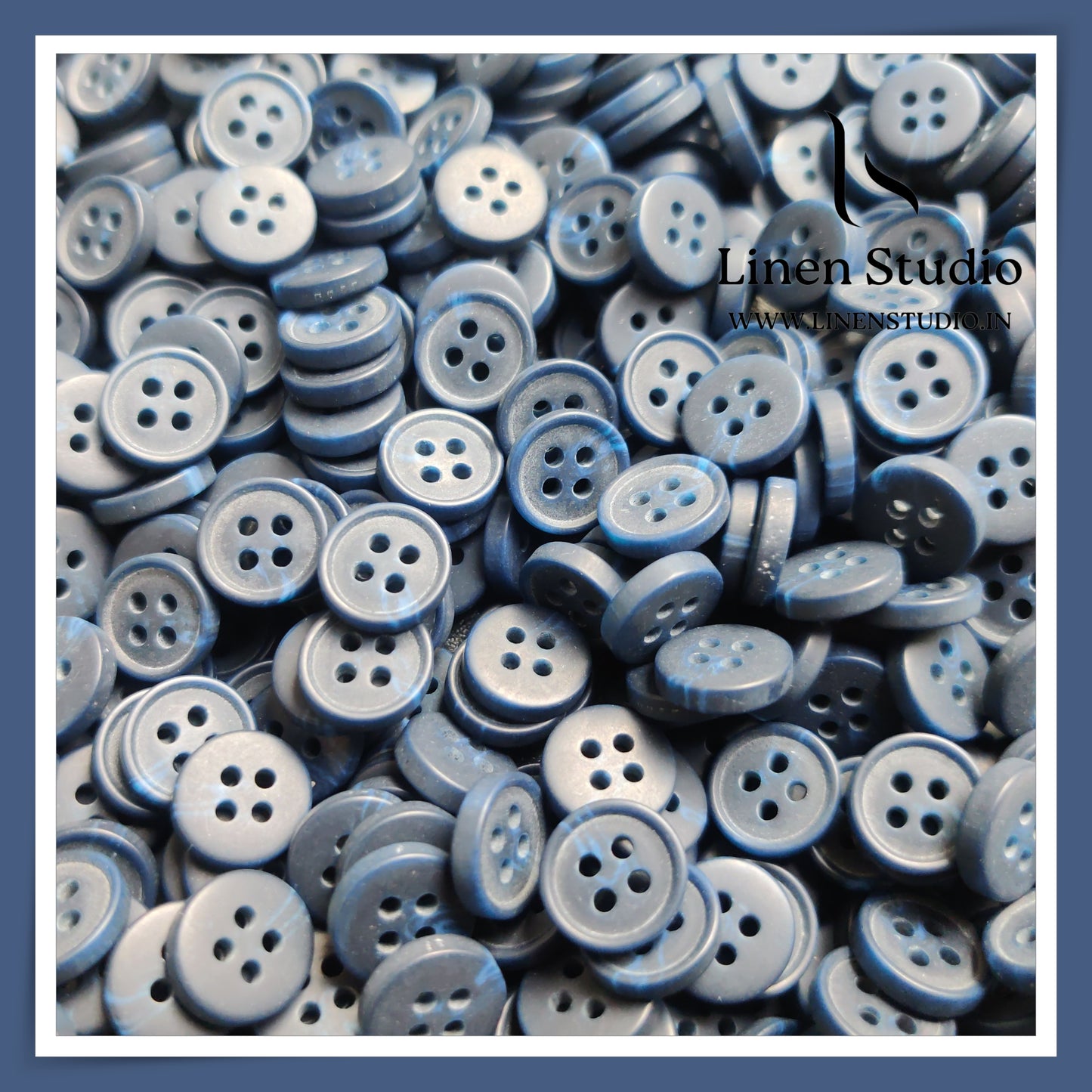Round Rim 4 Hole Rod Shirt Buttons - P37J SG029 18L