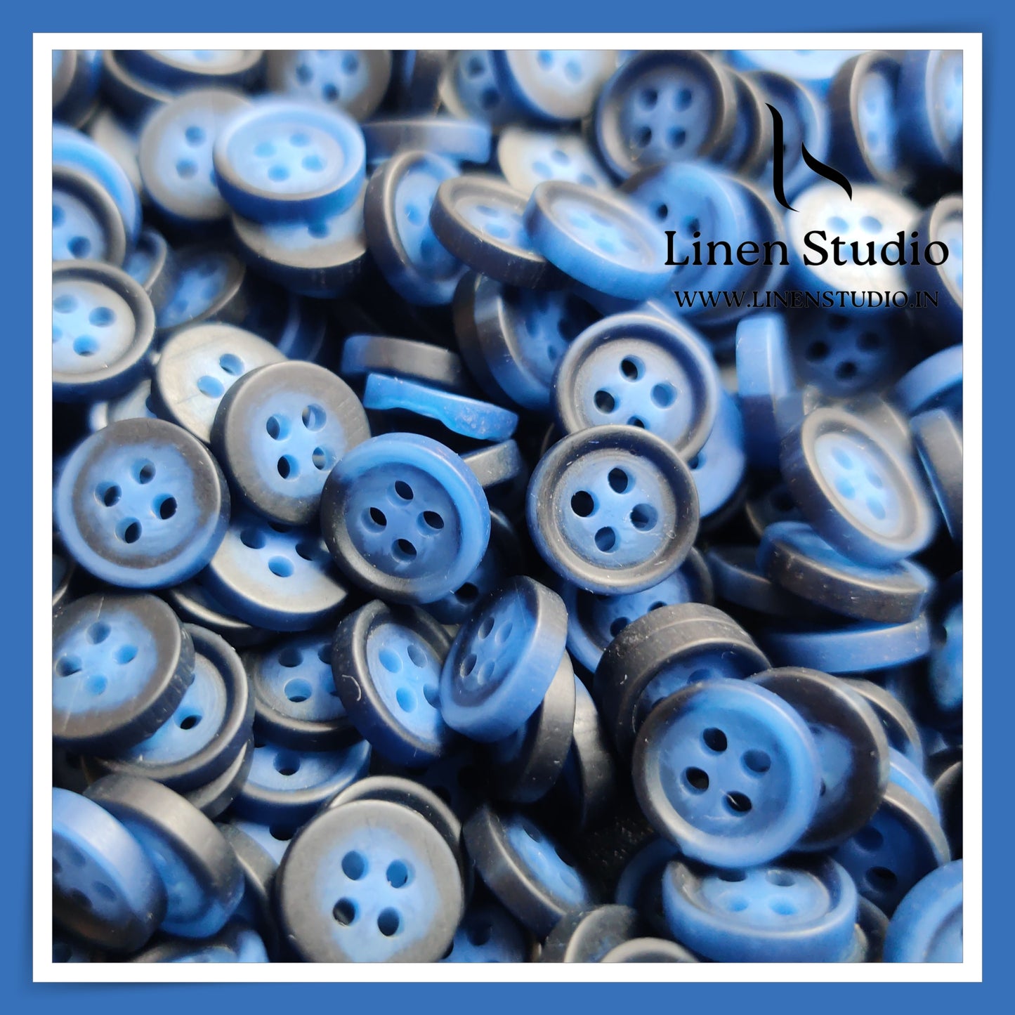 Round Rim 4 Hole Rod Shirt Buttons - P37K SG017 18L