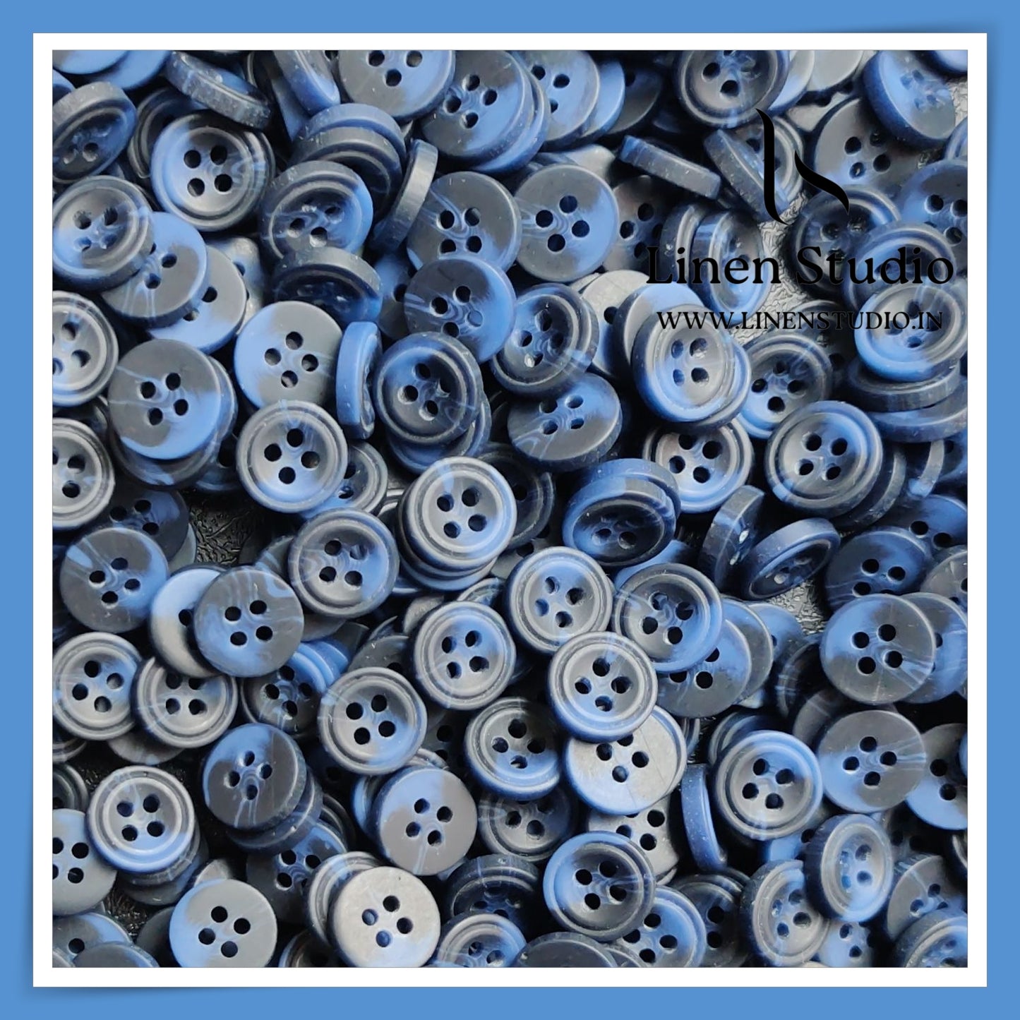 Round Rim 4 Hole Rod Shirt Buttons - P37K SG034 18L