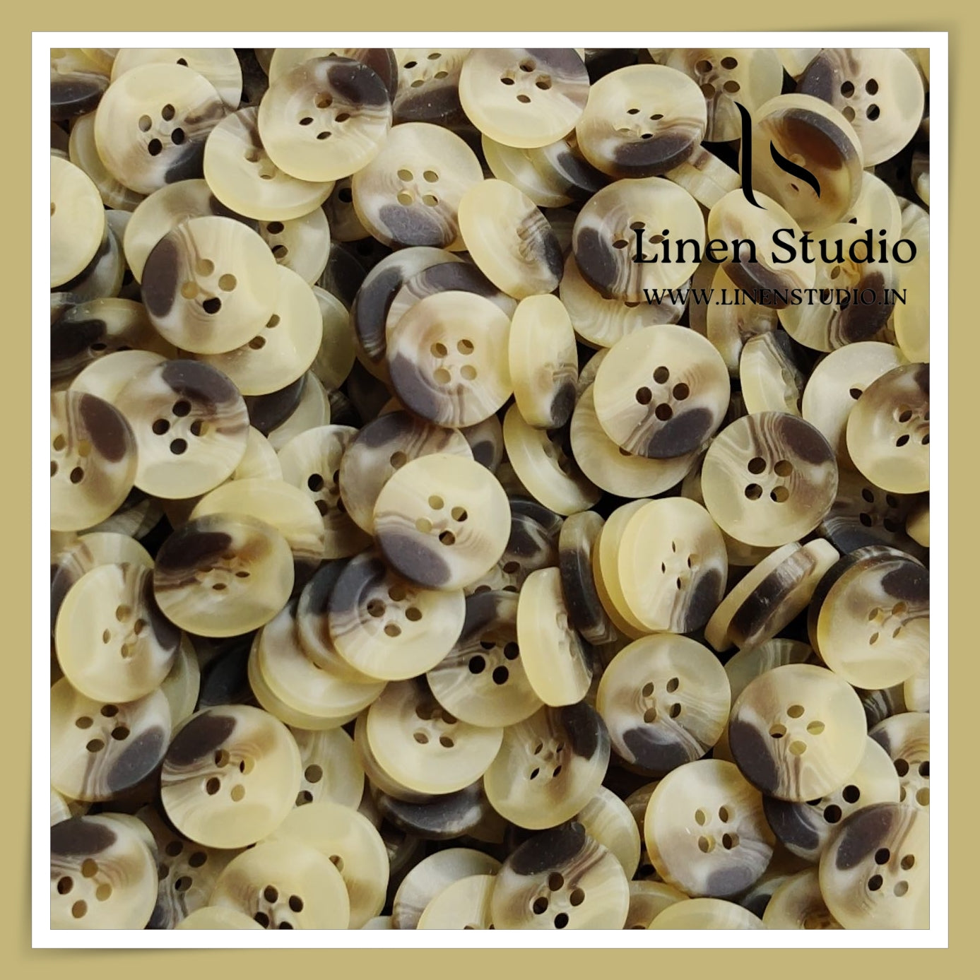 Round Rim 4 Hole Rod Shirt Buttons - P37 Lead free SG020 24L(1)