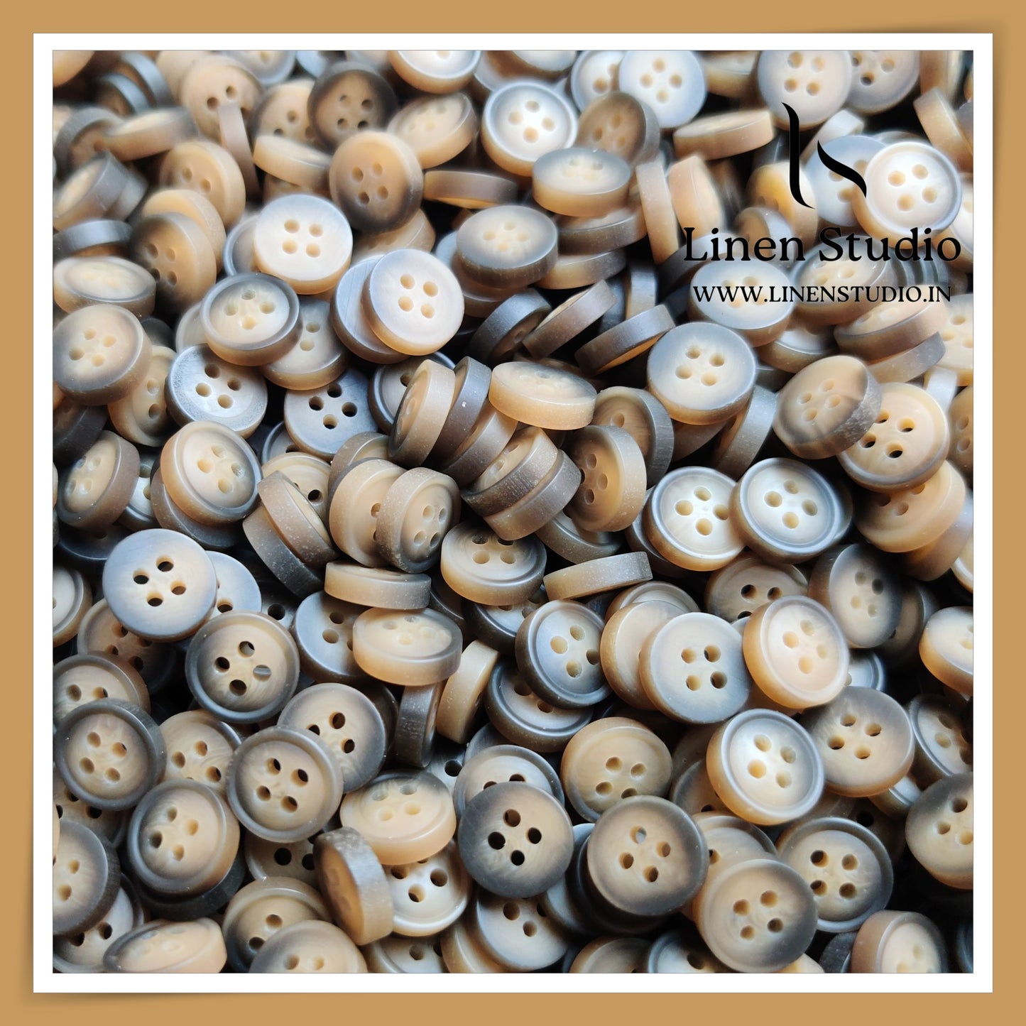 Round Rim 4 Hole Rod Shirt Buttons - P37 Lead free SG026 18L
