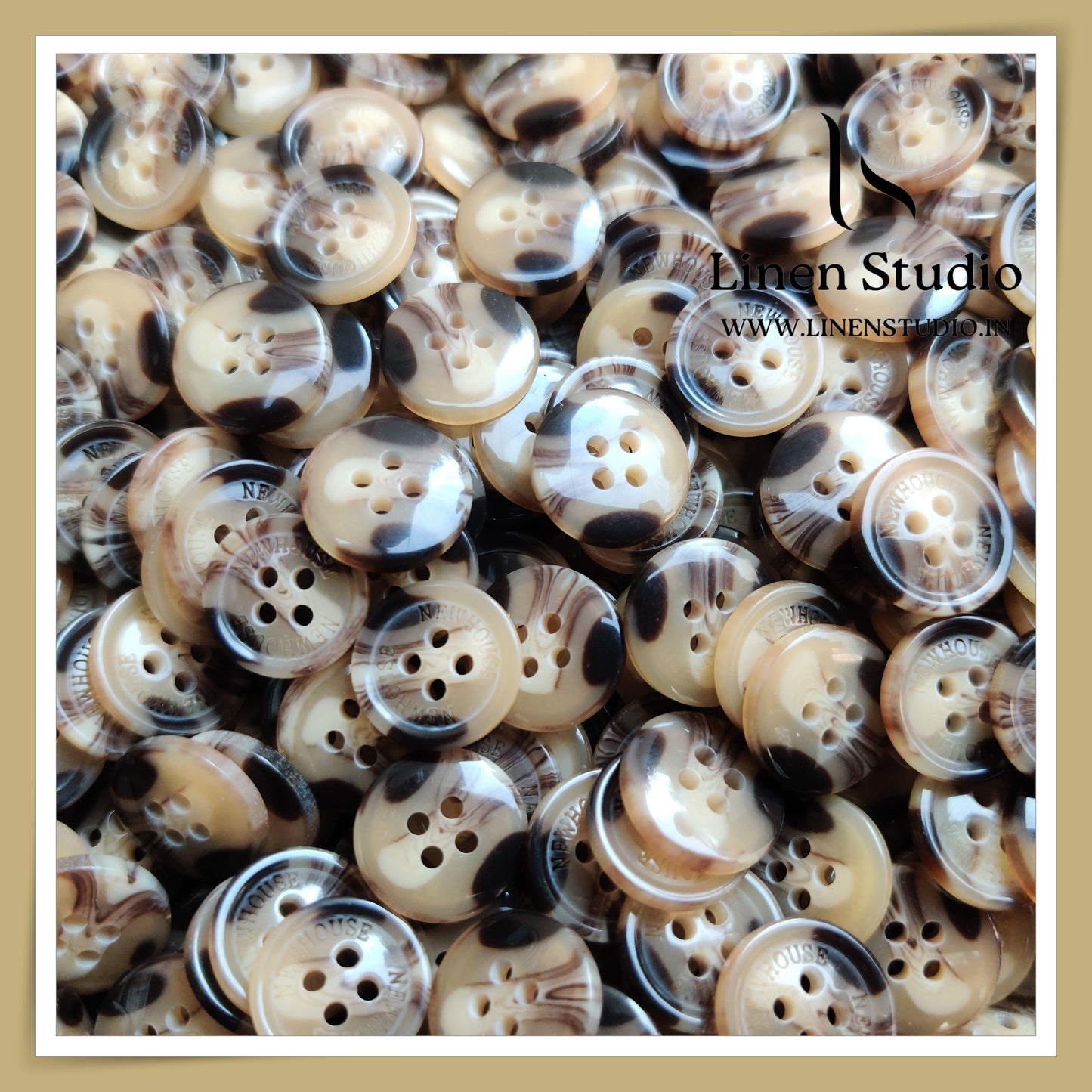 Round Rim 4 Hole Rod Shirt Buttons - P37 Lead free SG027 24L