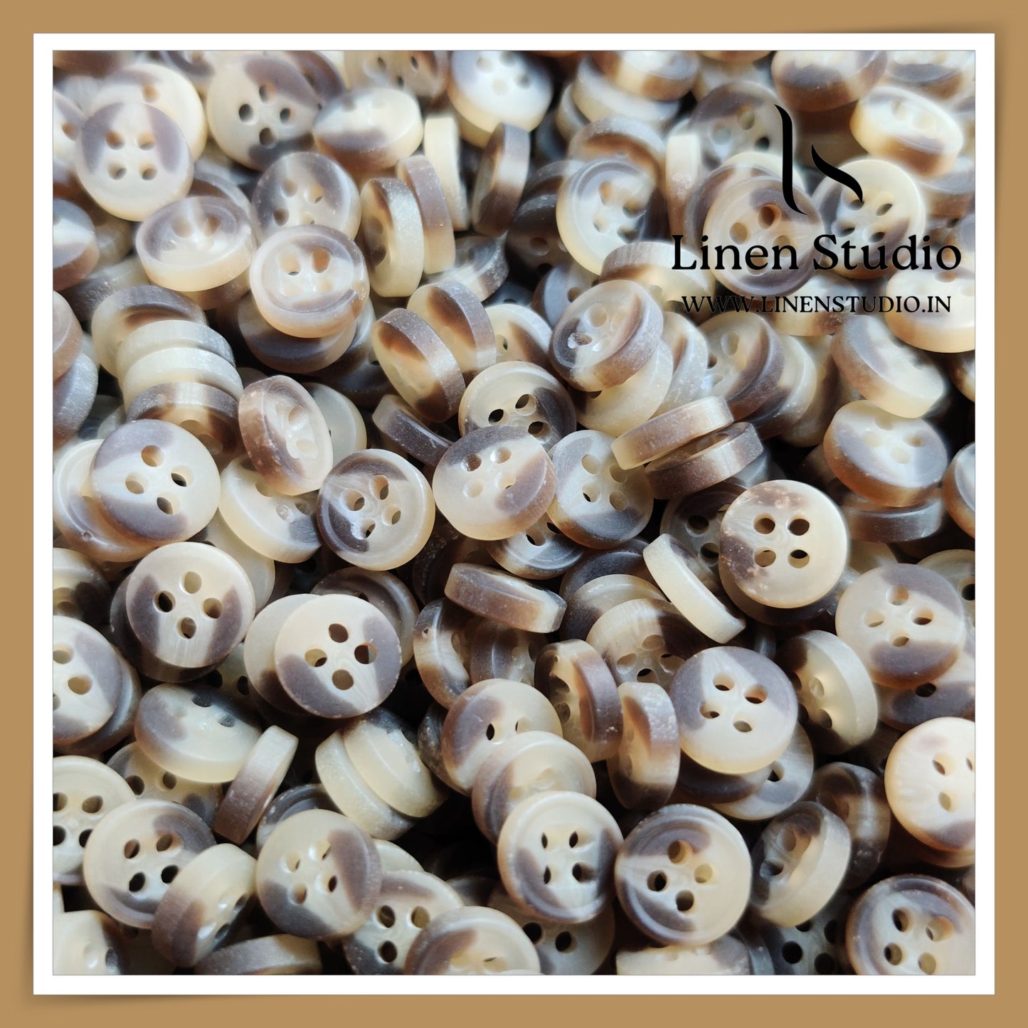 Round Rim 4 Hole Rod Shirt Buttons - P37 Lead free SG033 14L