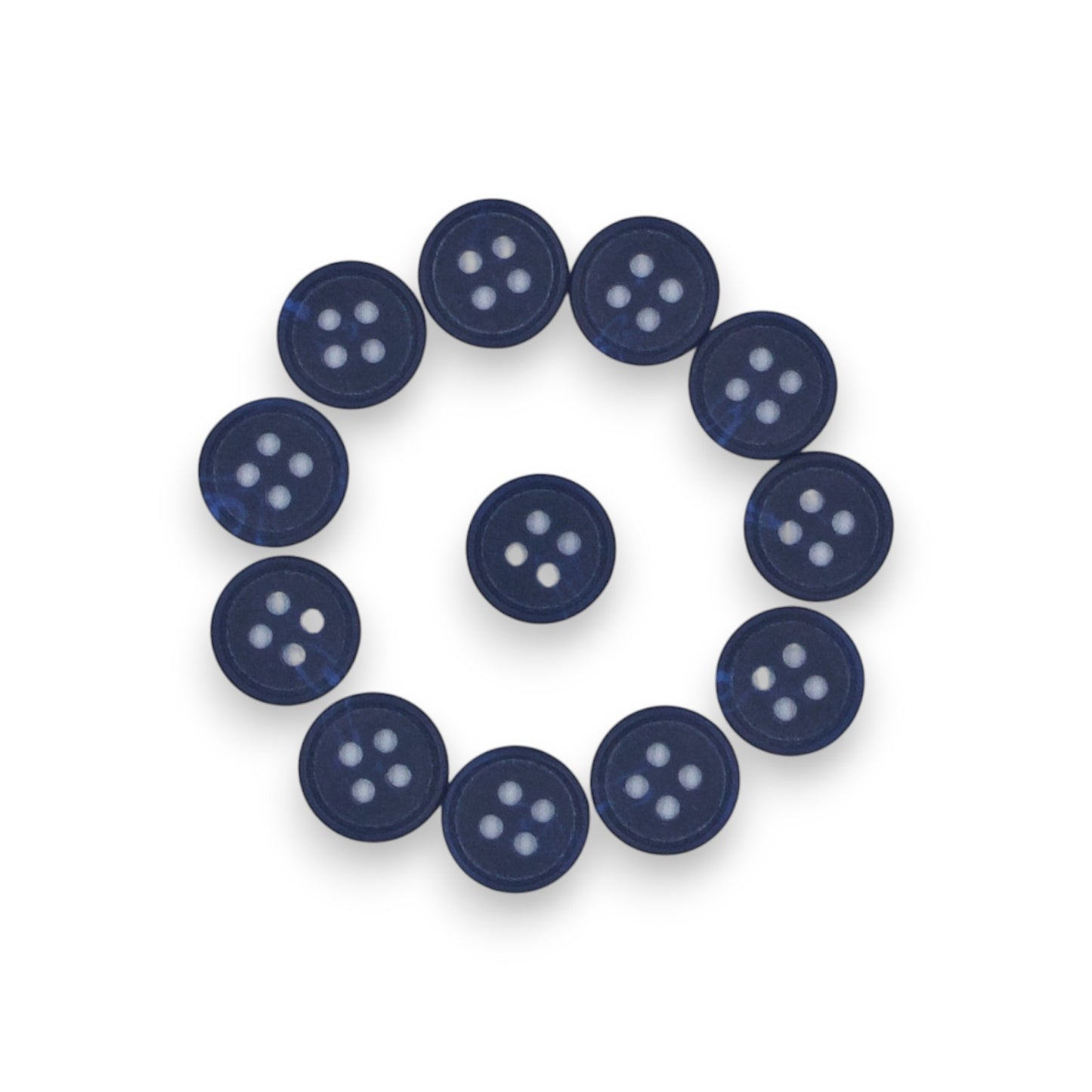 Round Rim 4 Hole Dark Blue Colour Fancy Shirt Buttons