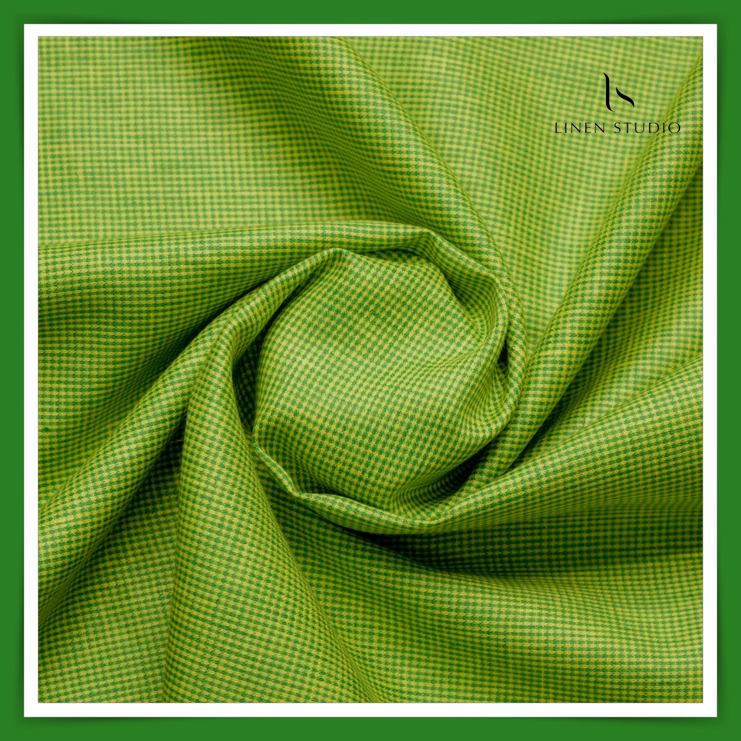 60 Lea European Linen Textured Shirting - Green (30% SALE)