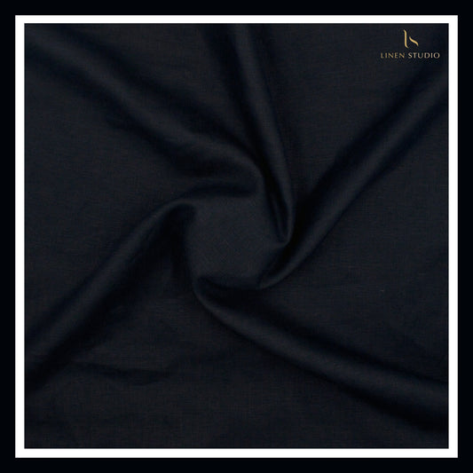 Burgoyne Pure Linen 25 Lea Suiting - Dark Navy (Fastest Selling)