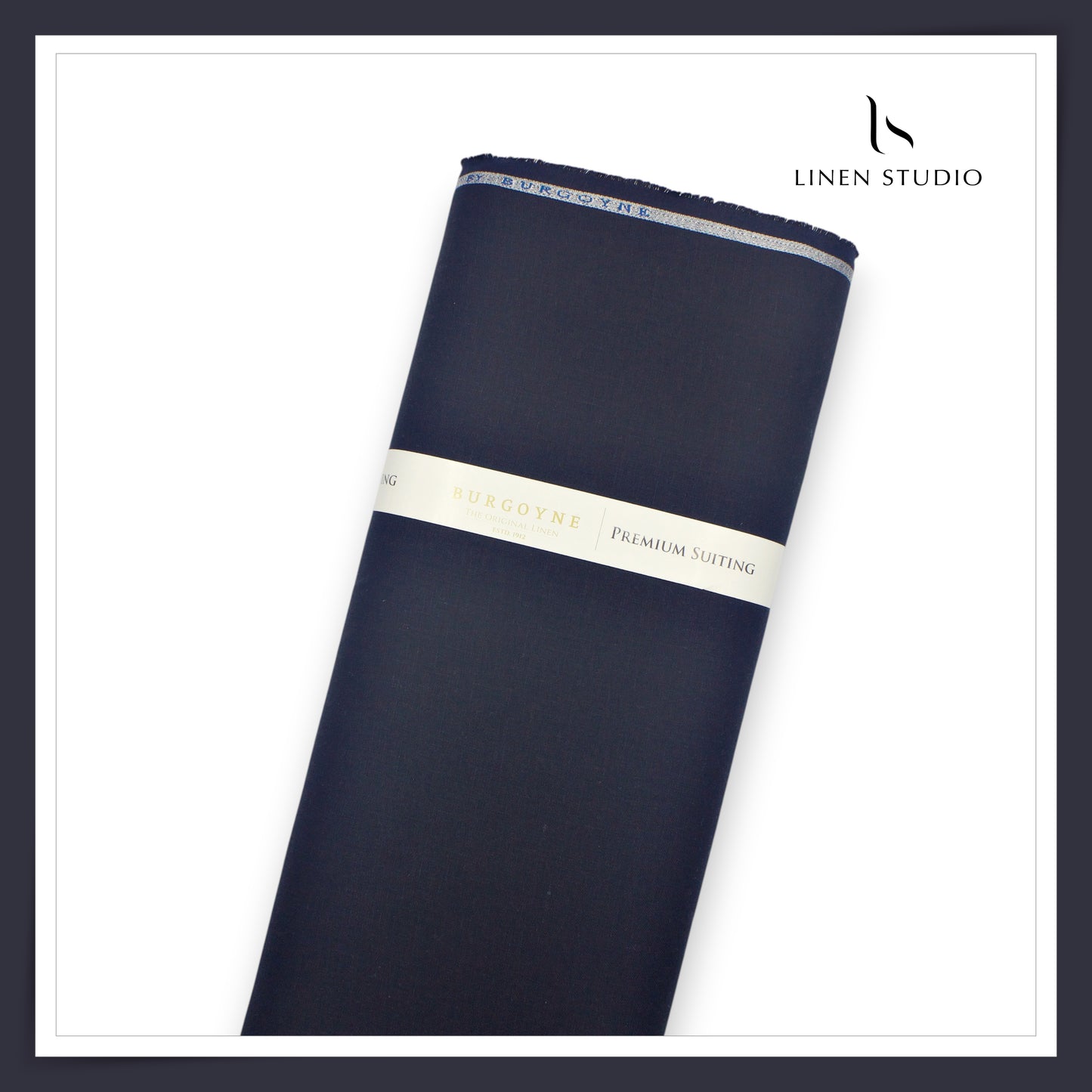 Burgoyne Pure Linen 40 Lea Suiting - Dark Tuna Blue (NEW) (Fastest Selling)