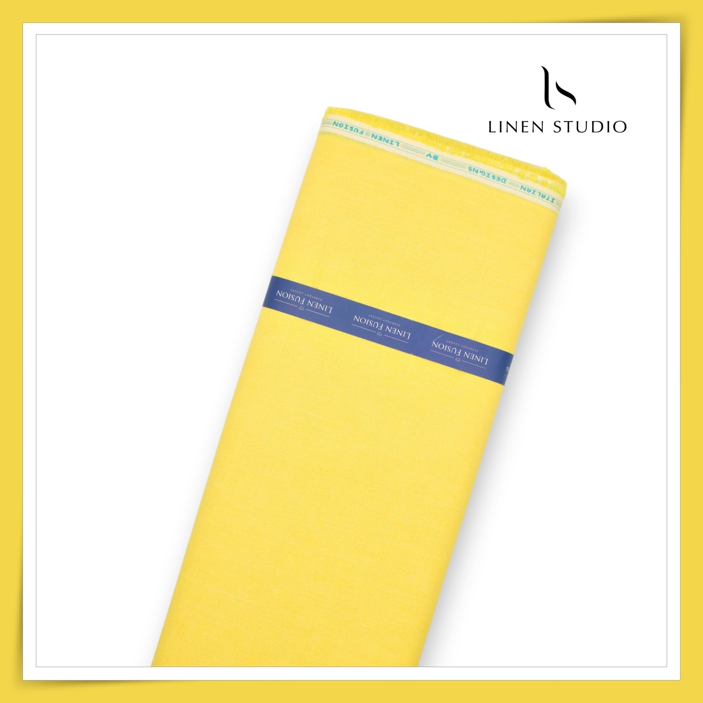 Fusion Fabric by Linen Fiesta, Cotton 70% & Linen 30% - Naples Yellow (NEW)
