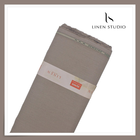 Raymonds 70 Lea Pure Linen Shirting - Venus Brown (NEW) (Highest Selling)