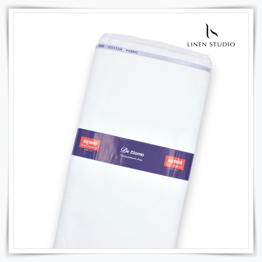 Raymonds 100% Super Fine Starched Paper Cotton - Bright White - Linen Studio