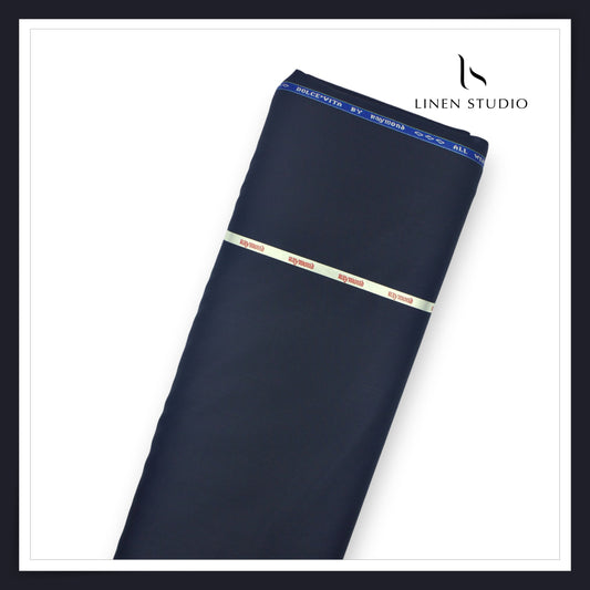 Raymond Poly Wool Blended Suiting - Dark Blue (NEW) (Premium)