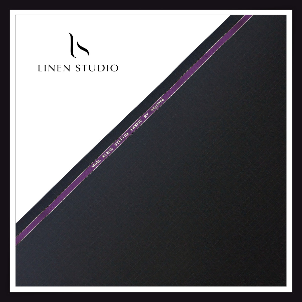 Raymond Poly Wool Lycra Blended Suiting - Black Subtle Checks (NEW) (STRETCH)