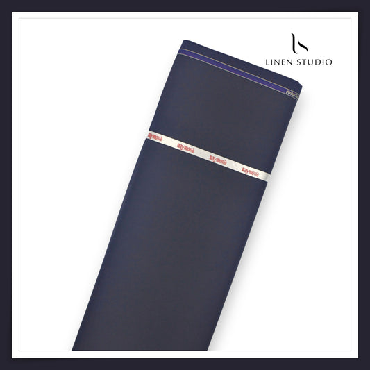 Raymond Poly Wool Blended Suiting - Shiny Navy Blue (NEW) (Fastest Selling)