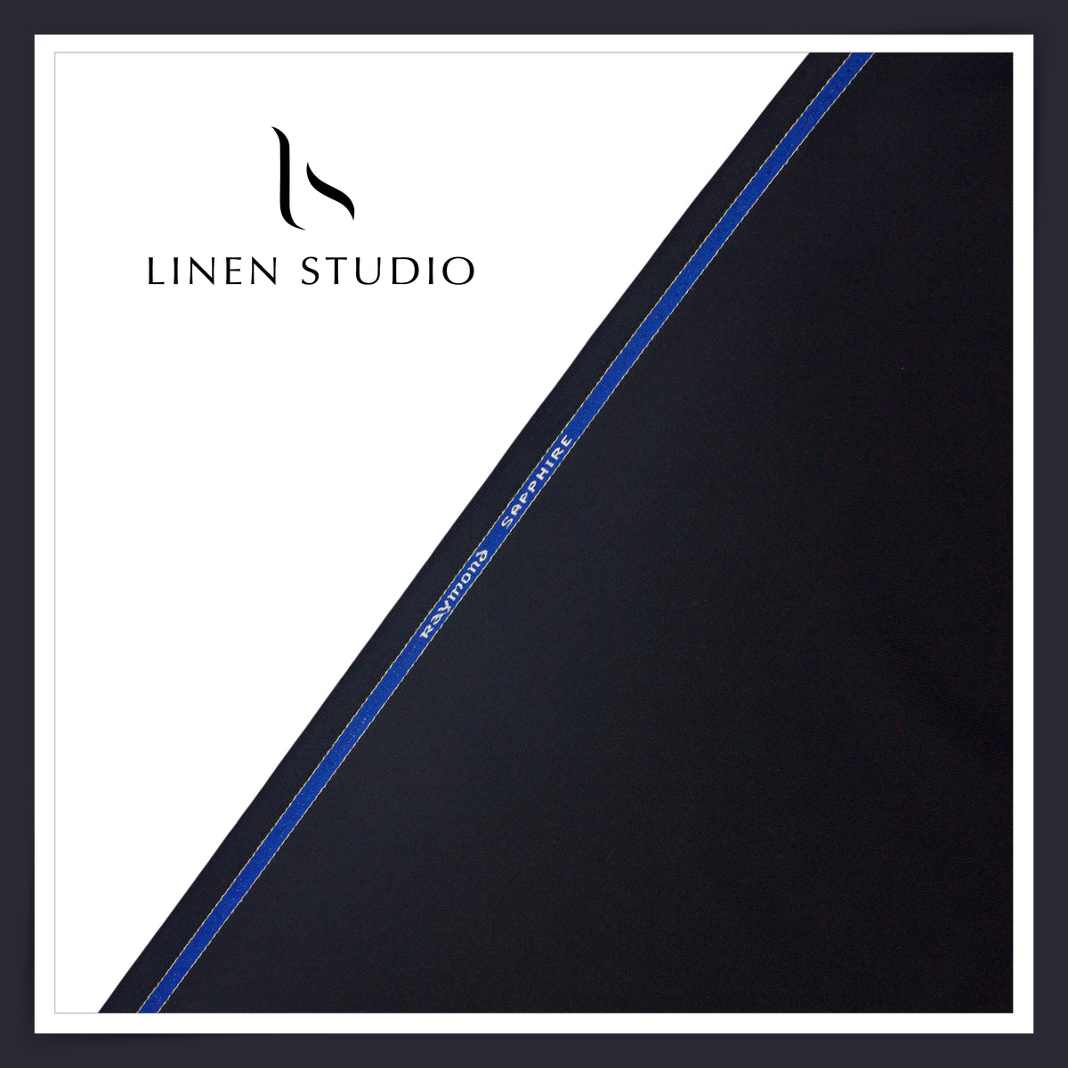 Raymonds Sapphire Wool Blend Suiting - Dark Navy Blue (Thick Shiny Matty) (Highest Selling)
