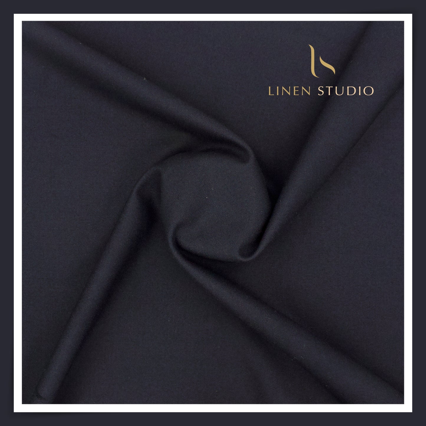 Raymonds Sapphire Wool Blend Suiting - Dark Navy Blue (Thick Shiny Matty) (Highest Selling)