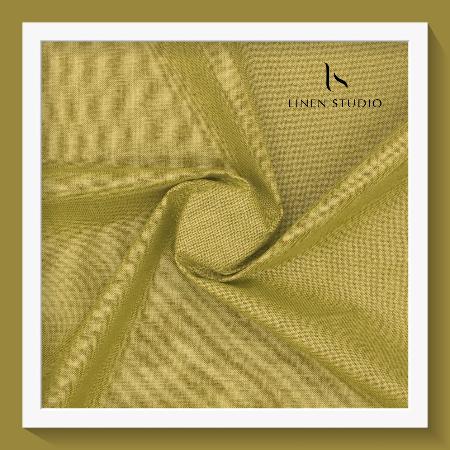 Linen look Remi - Greenish Yellow - Linen Studio