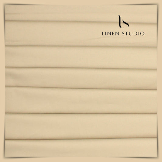 Premium Giza Cotton Satin Lycra Suiting - Pavlova (98% Cotton 2% Lycra)