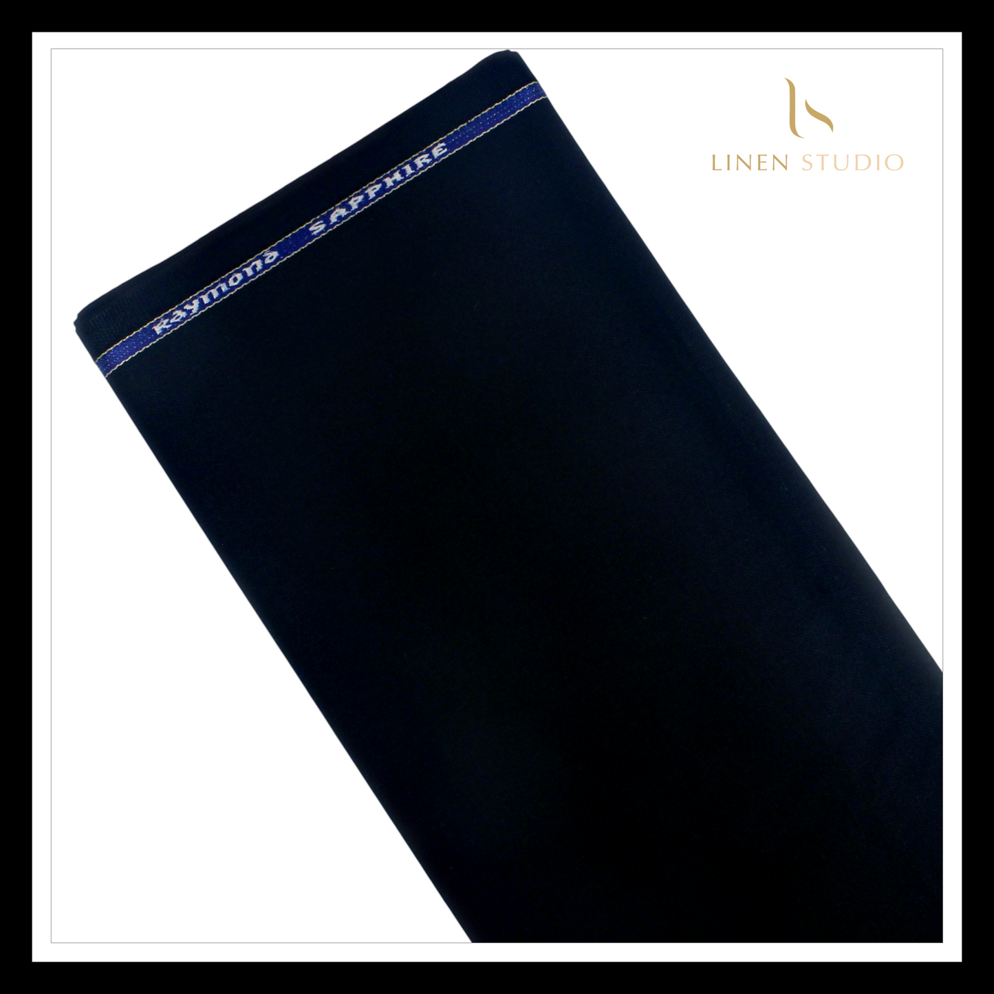 Raymonds Sapphire Wool Blend Suiting - Jet Black (Thick Shiny Matty) (Highest Selling)