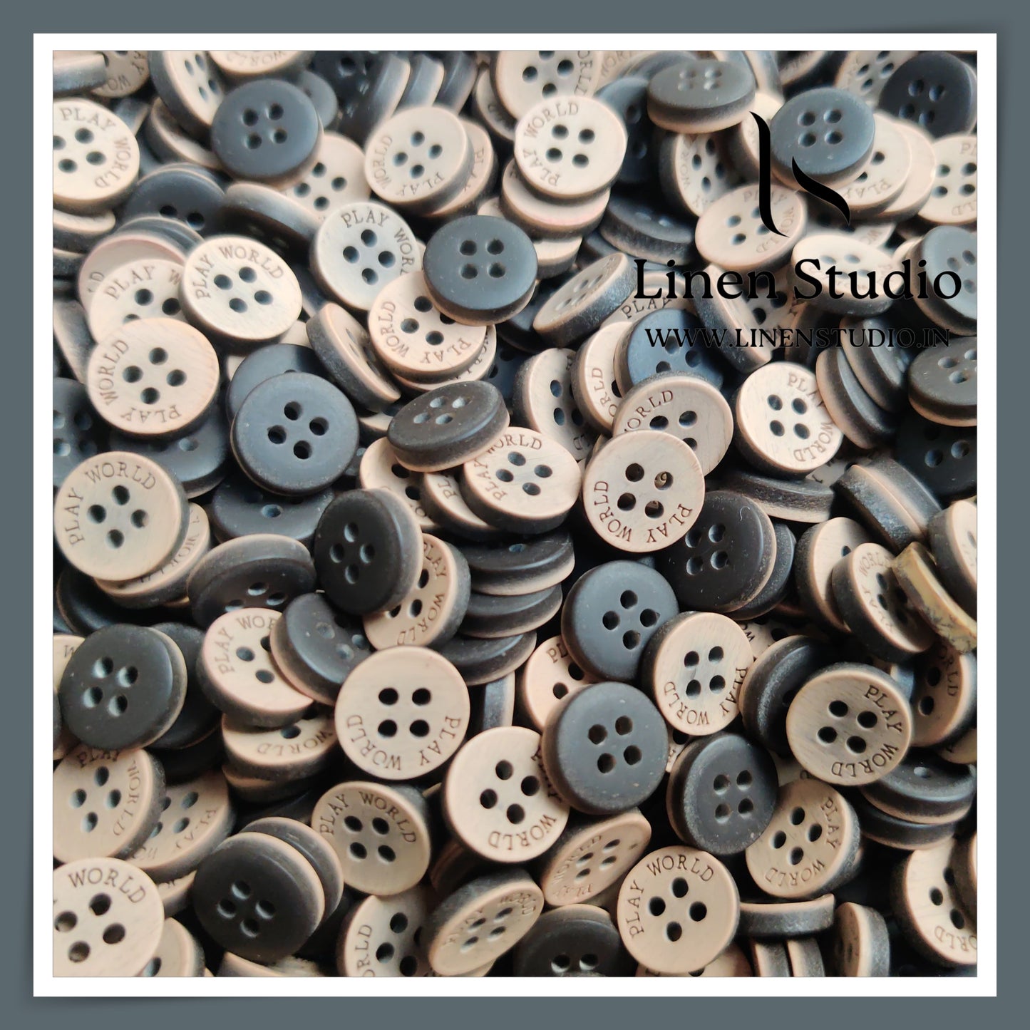 Round Rim 4 Hole Wood And Coconut Shirt Buttons - SB01 18L(2)