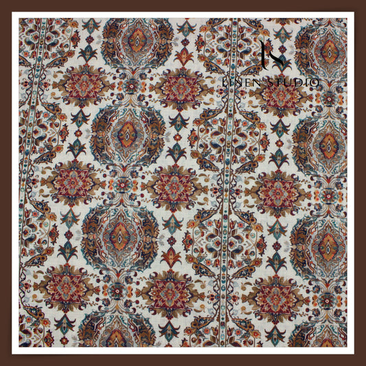 Burgoyne 70 Lea Premium Linen Digital Printed Shirting - Sanguine Abstract (NEW)