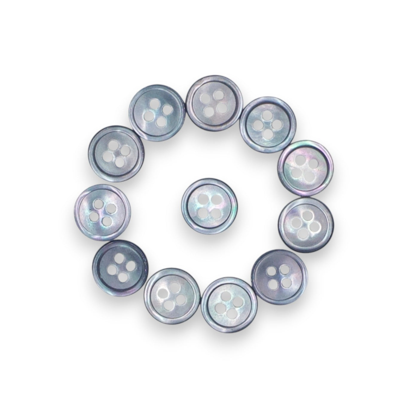 Round Rim 4 Hole Grey Marble Colour Fancy Shirt Buttons