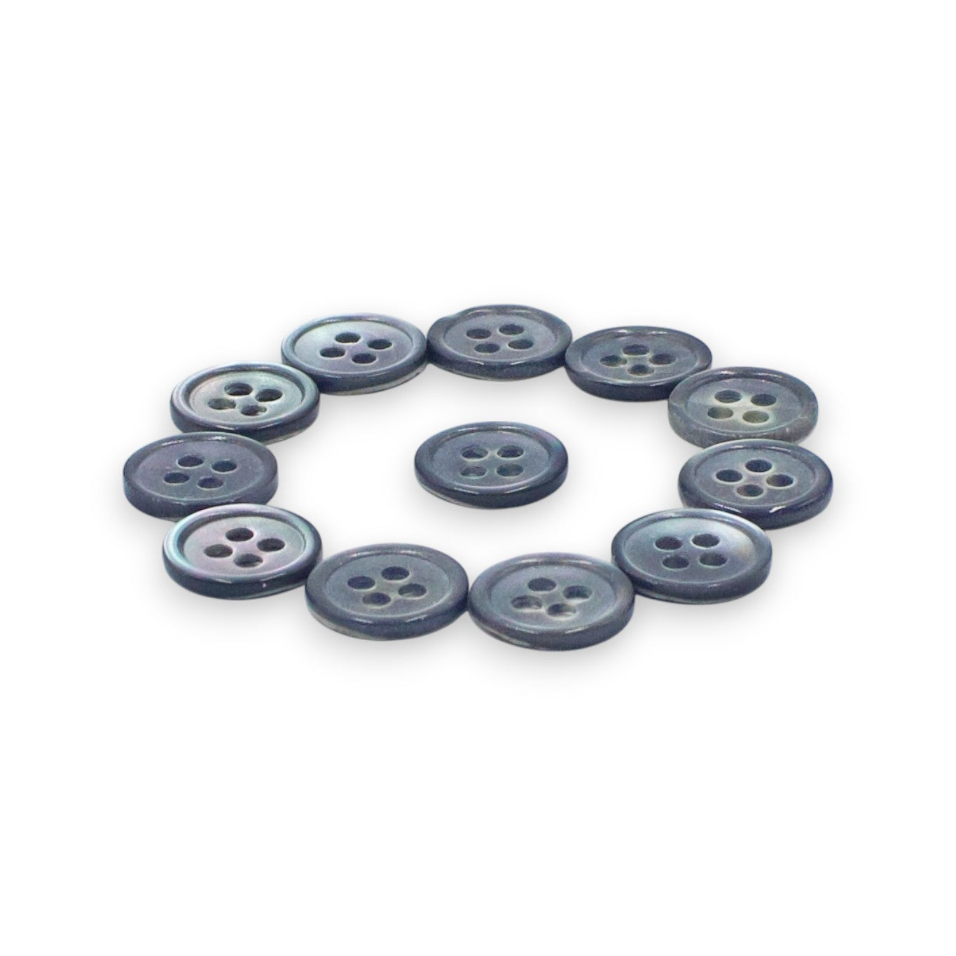 Round Rim 4 Hole Grey Marble Colour Fancy Shirt Buttons