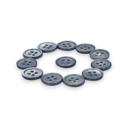 Round Rim 4 Hole Grey Marble Colour Fancy Shirt Buttons