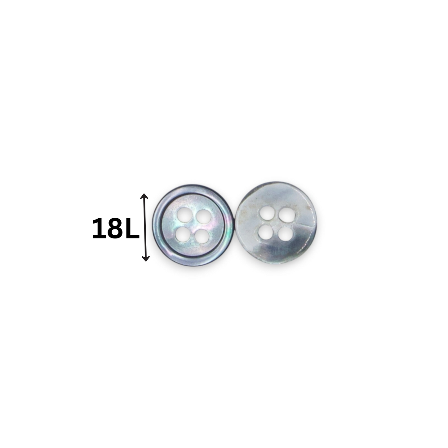 Round Rim 4 Hole Grey Marble Colour Fancy Shirt Buttons