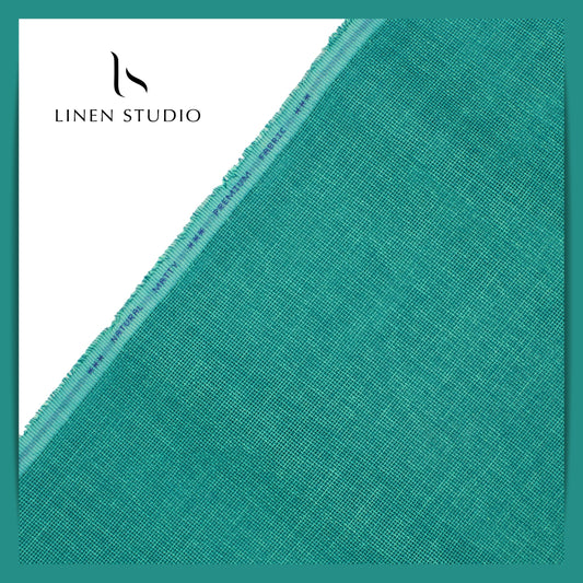Jute PV fabric - Greenish Blue - Linen Studio