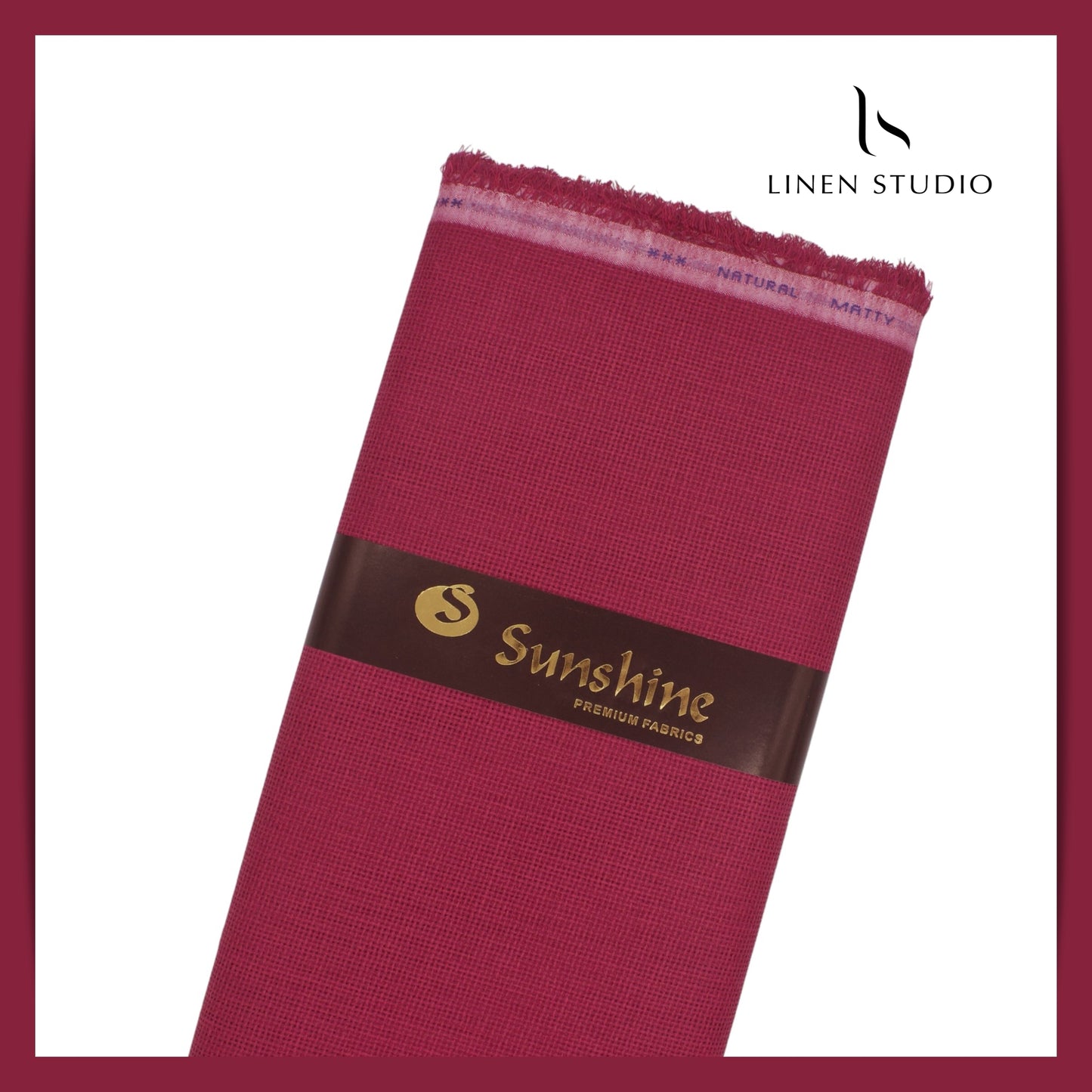 Jute PV fabric - Ruby - Linen Studio