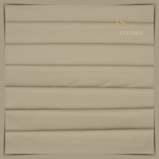 Premium Giza Cotton Satin Lycra Suiting - Bronco (98% Cotton 2% Lycra)