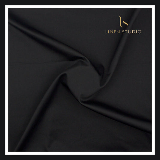 Premium Giza Cotton Satin Lycra Suiting - Galaxy Grey (98% Cotton 2% Lycra) (NEW)