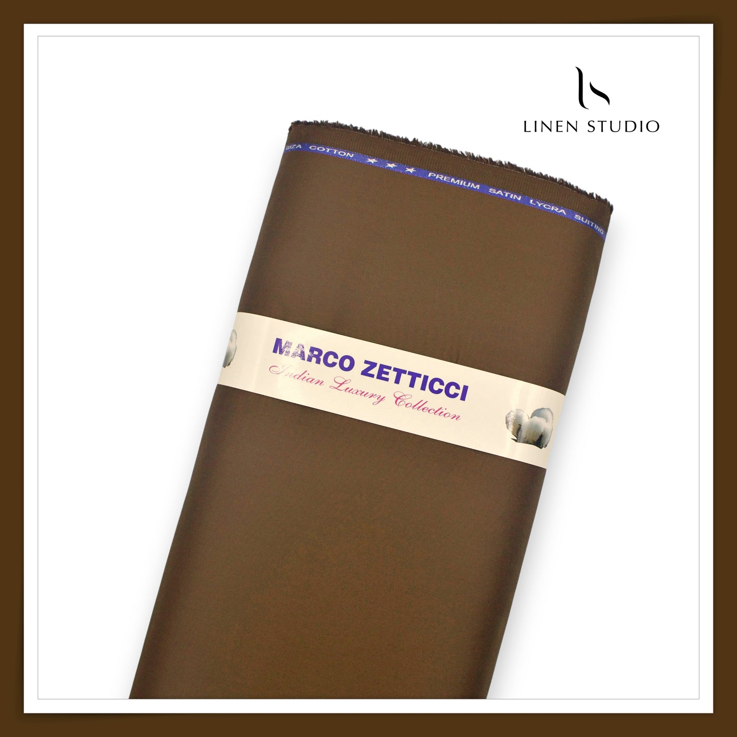 Premium Giza Cotton Satin Lycra Suiting - Metallic Bronze (98% Cotton 2% Lycra) (NEW)