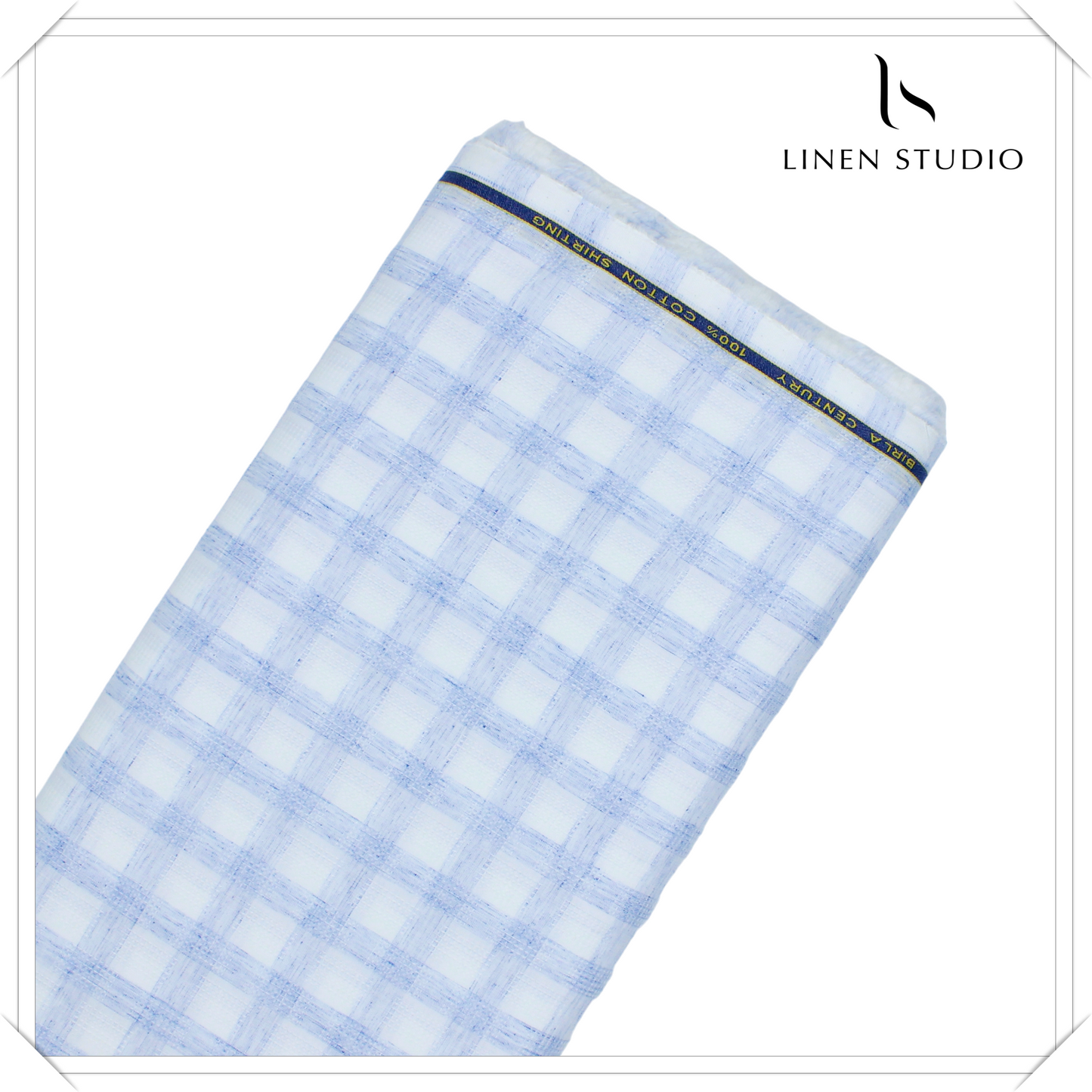 Birla Century Premium Cotton Checks Shirting Fabric (Giza) - Linen Studio