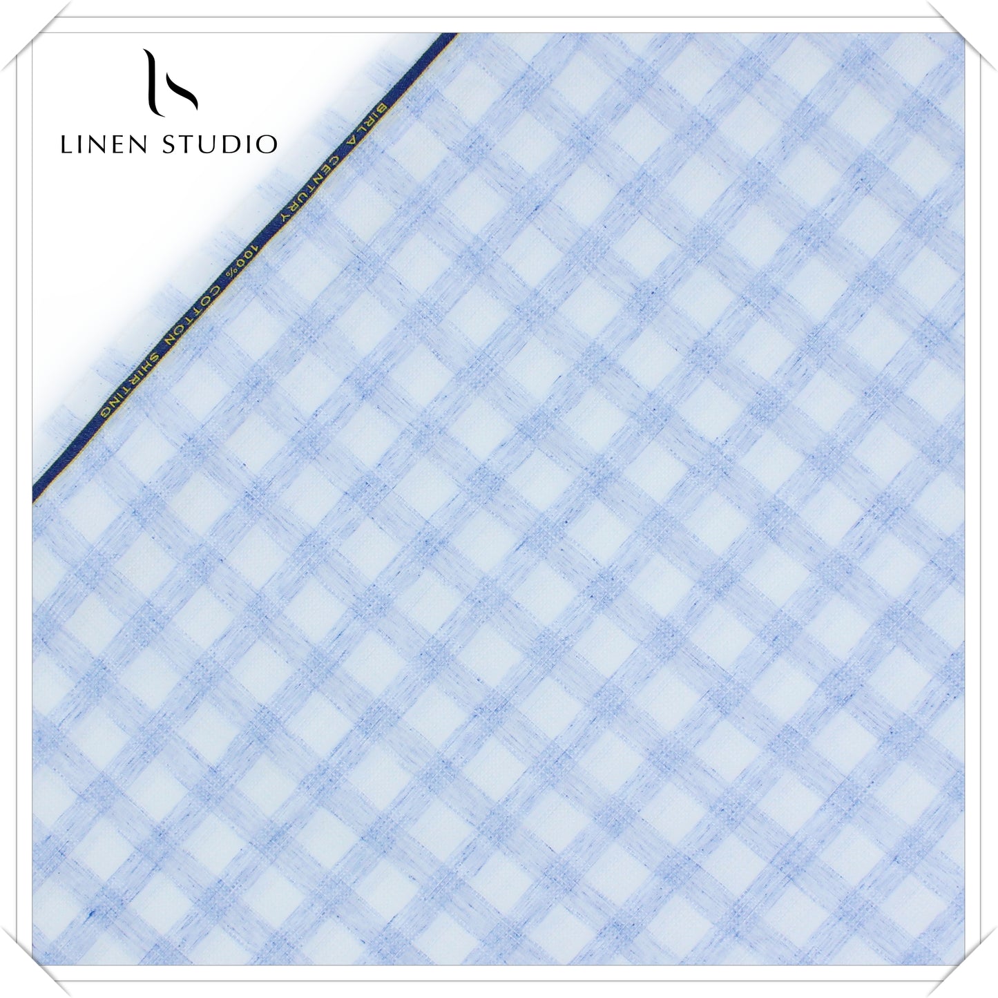 Birla Century Premium Cotton Checks Shirting Fabric (Giza) - Linen Studio