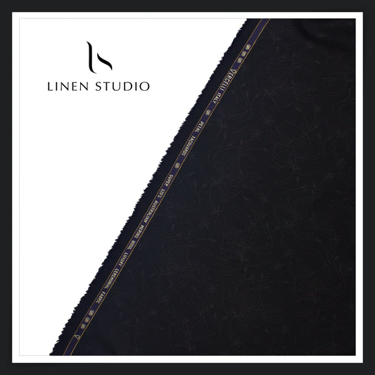 Super 120's Australian Merino Wool Petal Jacquard by Vercelli Italy (Zoom In)