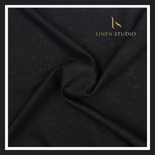 Super 120's Australian Merino Wool Petal Jacquard by Vercelli Italy (Zoom In)