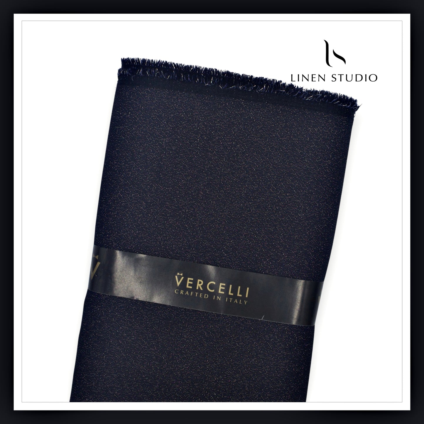 100% Acetate Suiting by Vercelli - Glittery Navy Blue (Perfect Blazer)
