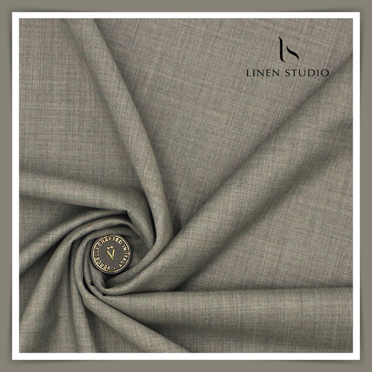 Super 150's Australian Merino Wool by Vercelli - Grey - Linen Studio