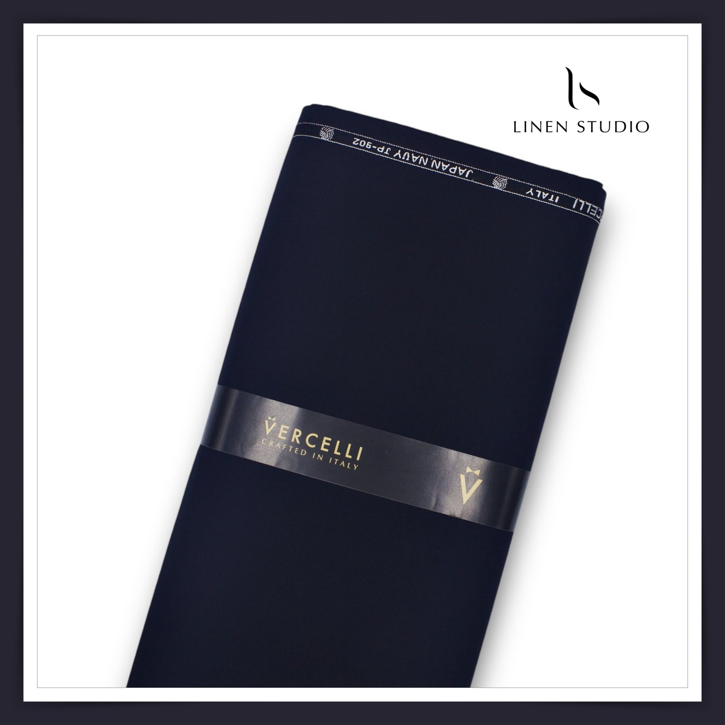 Super 140's Australian Merino Wool by Vercelli - Japan Navy (Highest Selling) - Linen Studio