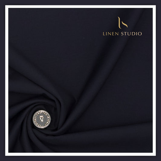 Super 140's Australian Merino Wool by Vercelli - Japan Navy (Highest Selling) - Linen Studio