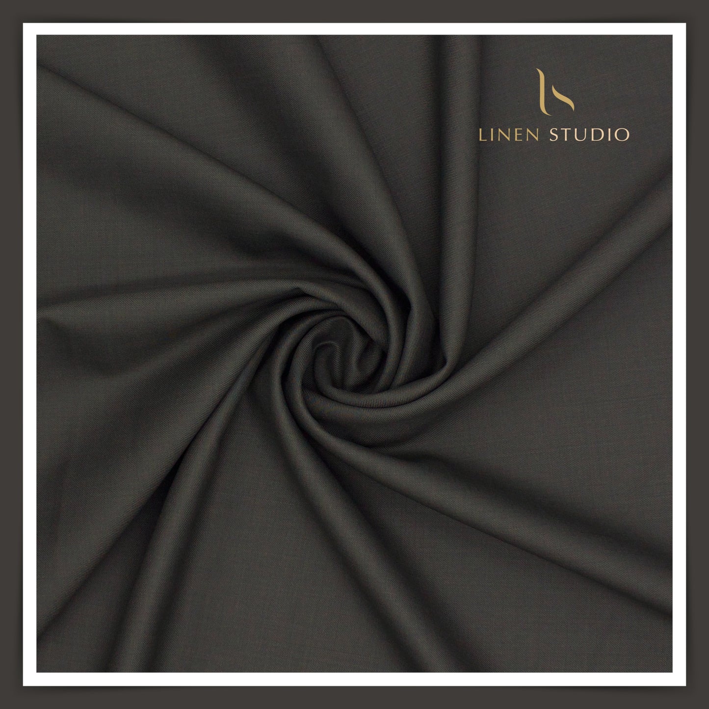 Super 150's Australian Merino Wool by Vercelli - Shadow Grey - Linen Studio